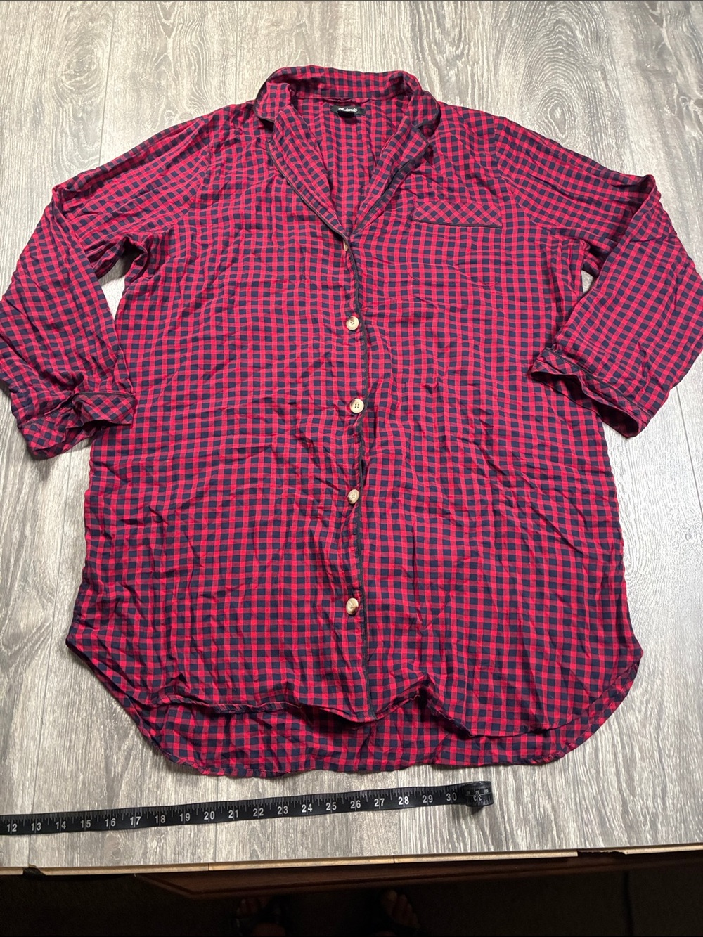 Madewell Red and Black Buffalo Plaid Pajama Top